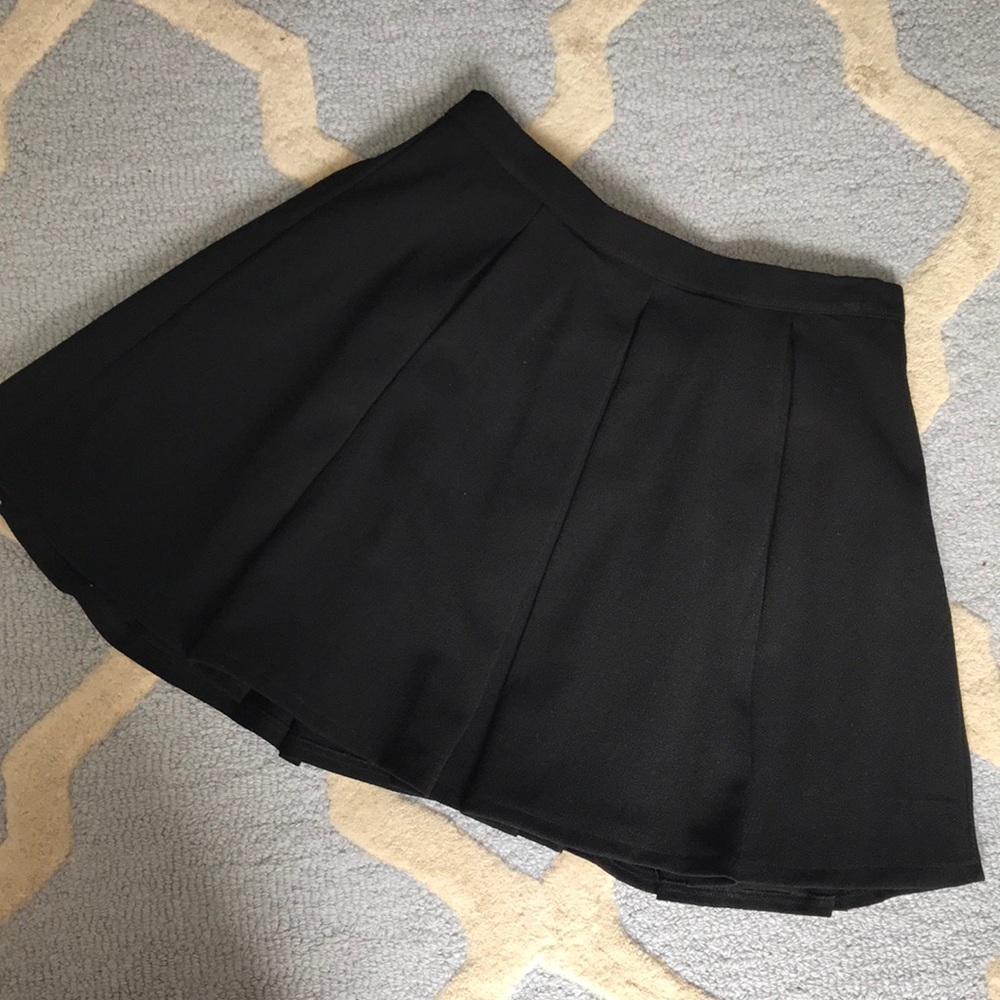 Black Pleated Skirt